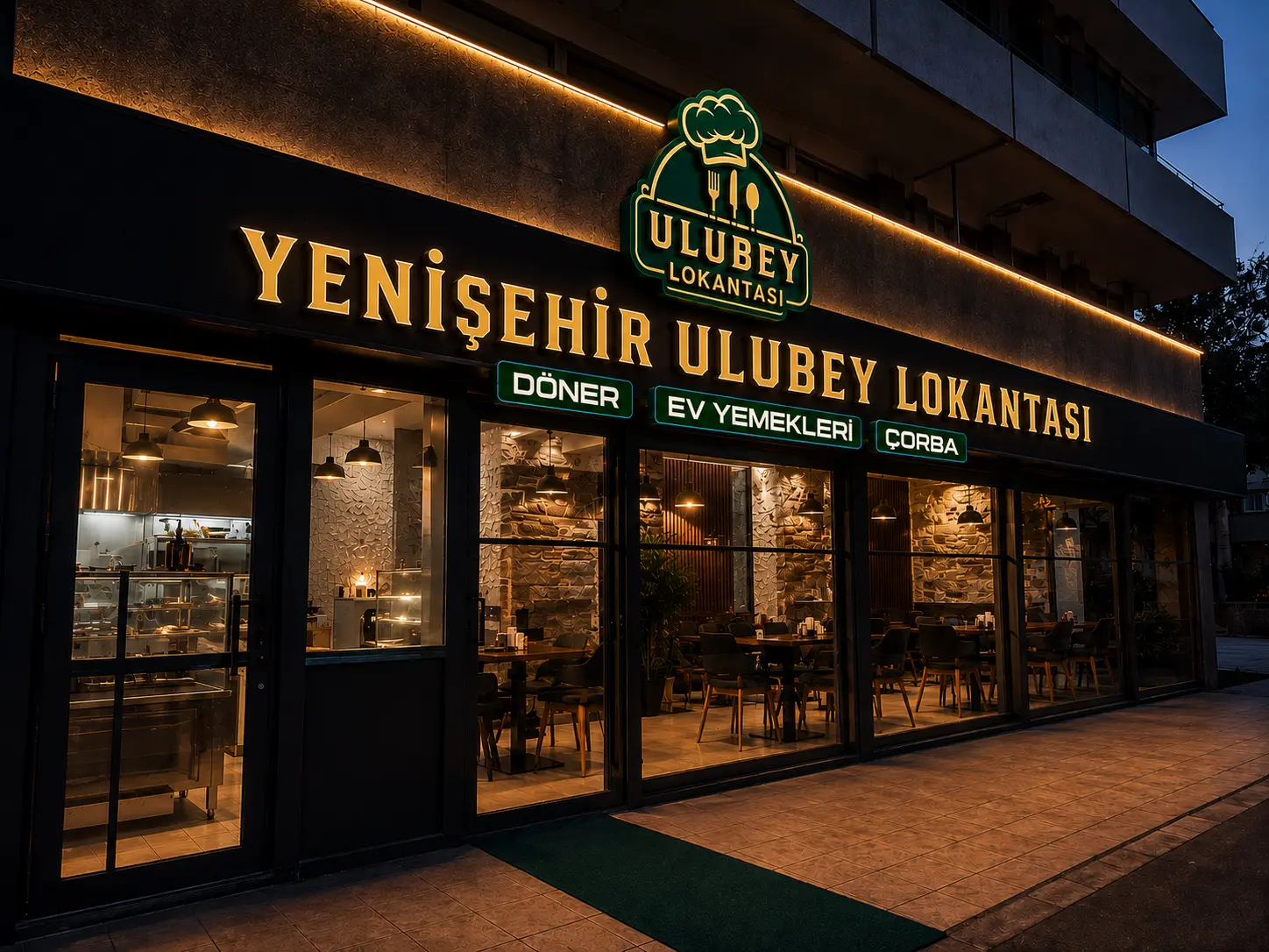 Yenişehir Ulubey Lokantası dış cephesi